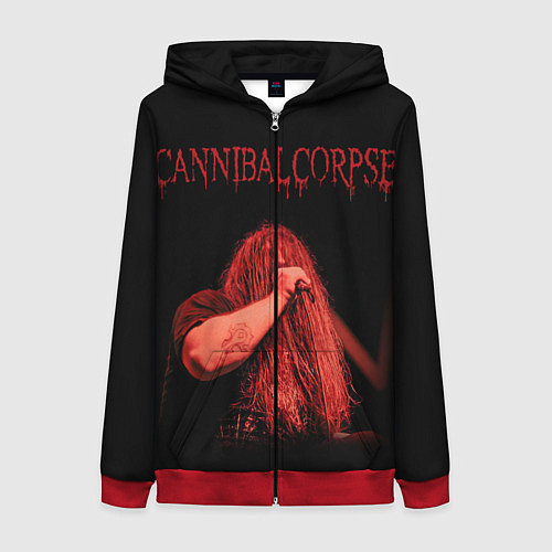 Женская толстовка на молнии Cannibal Corpse 6 / 3D-Красный – фото 1