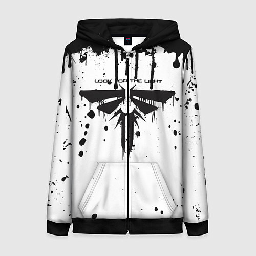 Женская толстовка на молнии The last of us подтеки / 3D-Черный – фото 1