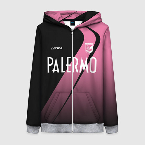 Женская толстовка на молнии PALERMO FC / 3D-Меланж – фото 1