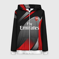 Толстовка на молнии женская ARSENAL UNIFORM, цвет: 3D-белый