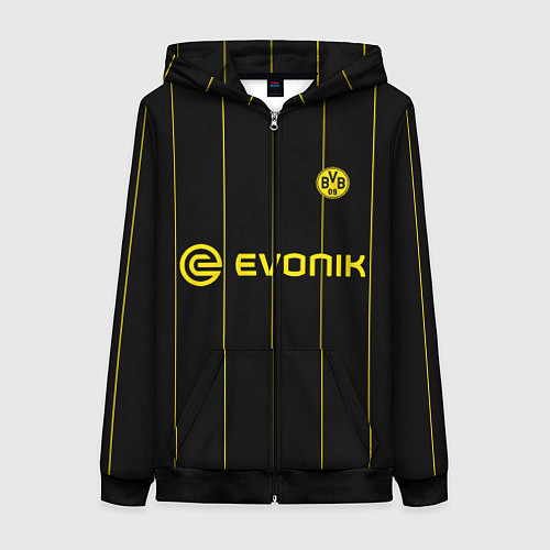 Женская толстовка на молнии BORUSSIA DORTMUND / 3D-Черный – фото 1