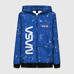 Толстовка на молнии женская NASA НАСА, цвет: 3D-черный