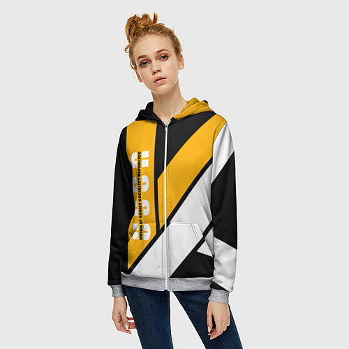 Женская толстовка на молнии Union of Soviet Socialist Republics / 3D-Меланж – фото 3