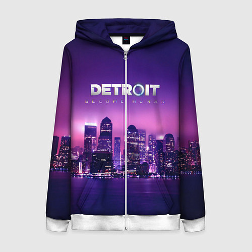Женская толстовка на молнии Detroit Become Human S / 3D-Белый – фото 1