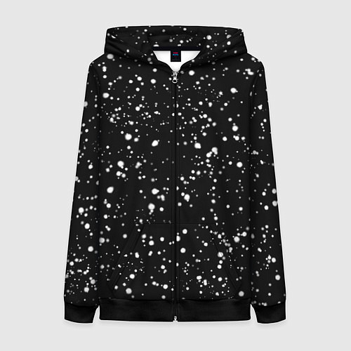 Женская толстовка на молнии Snow / 3D-Черный – фото 1