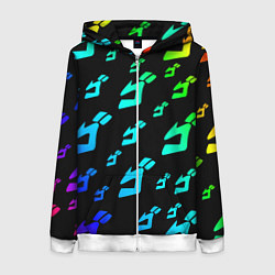 Толстовка на молнии женская JoJo Bizarre Adventure, цвет: 3D-белый