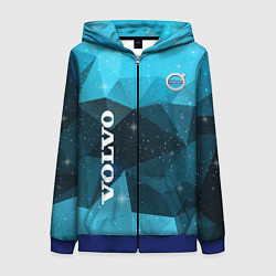 Толстовка на молнии женская Volvo, цвет: 3D-синий