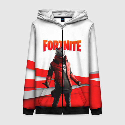 Женская толстовка на молнии FORTNITE / 3D-Черный – фото 1