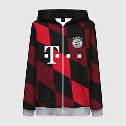Толстовка на молнии женская ФК Бавария Мюнхен, цвет: 3D-меланж
