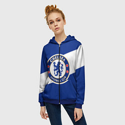 Толстовка на молнии женская Chelsea SPORT, цвет: 3D-синий — фото 2