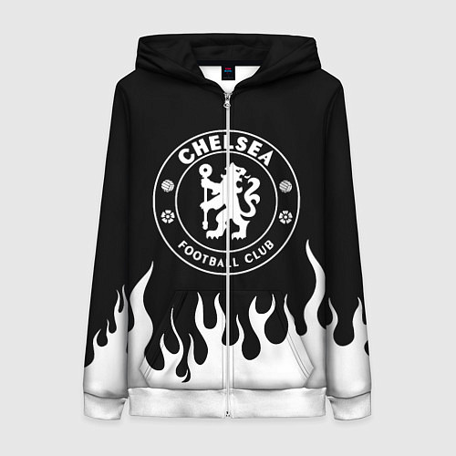 Женская толстовка на молнии Chelsea BW / 3D-Белый – фото 1