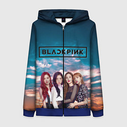 Толстовка на молнии женская BlackPink, цвет: 3D-синий