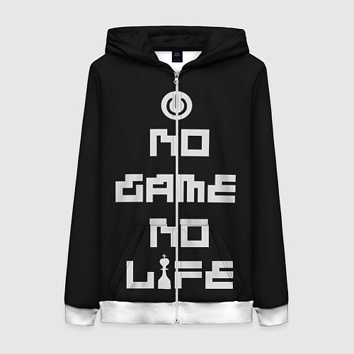 Женская толстовка на молнии NO GAME NO LIFE / 3D-Белый – фото 1