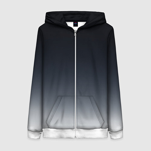 Женская толстовка на молнии Градиент / 3D-Белый – фото 1