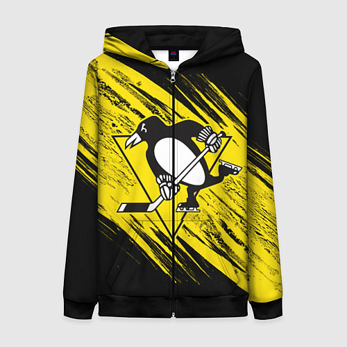 Женская толстовка на молнии Pittsburgh Penguins Sport / 3D-Черный – фото 1