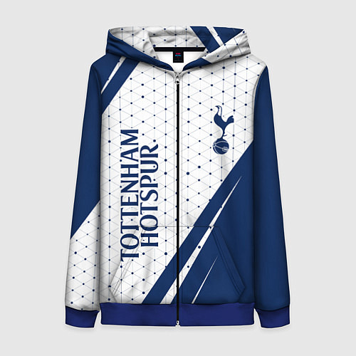 Женская толстовка на молнии TOTTENHAM HOTSPUR Тоттенхэм / 3D-Синий – фото 1