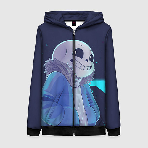 Женская толстовка на молнии UNDERTALE / 3D-Черный – фото 1