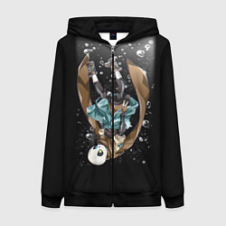 Толстовка на молнии женская UNDERTALE, цвет: 3D-черный