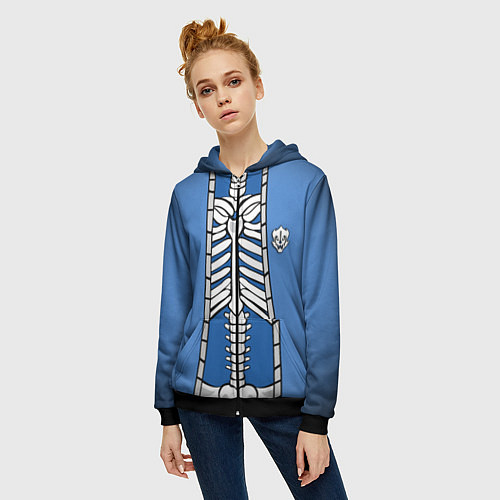 Женская толстовка на молнии КУРТКА САНСА SANS / 3D-Черный – фото 3