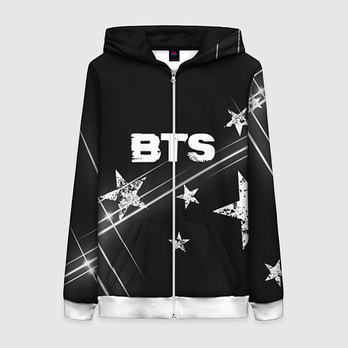 Женская толстовка на молнии BTS бойбенд Stars / 3D-Белый – фото 1