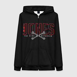 Толстовка на молнии женская Jon Bones Jones, цвет: 3D-черный
