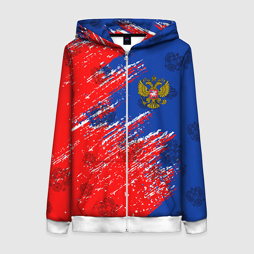 Женская толстовка на молнии Патриот России / 3D-Белый – фото 1
