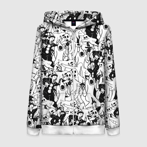 Женская толстовка на молнии GHOSTEMANE / 3D-Белый – фото 1