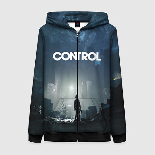 Женская толстовка на молнии Control Контрол / 3D-Черный – фото 1