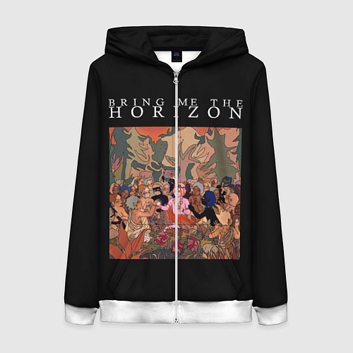 Женская толстовка на молнии BRING ME THE HORIZON / 3D-Белый – фото 1