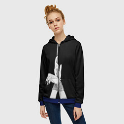 Толстовка на молнии женская Связанные руки эстетика, цвет: 3D-синий — фото 2