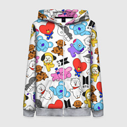 Женская толстовка на молнии BTS BT21