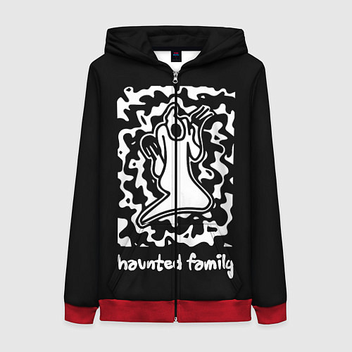 Женская толстовка на молнии Haunted Family Kizaru / 3D-Красный – фото 1