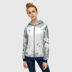 Толстовка на молнии женская Разбитое стекло, цвет: 3D-синий — фото 2