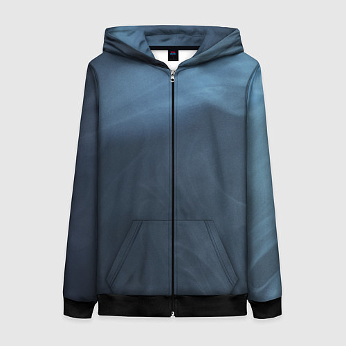 Женская толстовка на молнии Дымчатый / 3D-Черный – фото 1