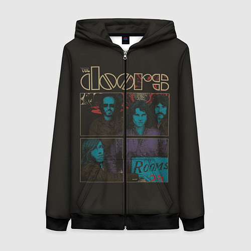 Женская толстовка на молнии The Doors / 3D-Черный – фото 1