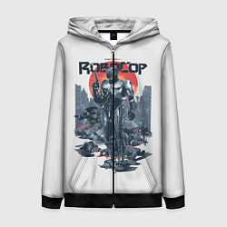 Толстовка на молнии женская Робот полицейский, цвет: 3D-черный