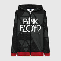 Толстовка на молнии женская Pink Floyd, цвет: 3D-красный