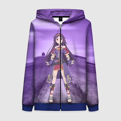 Женская толстовка на молнии Юки Конно / 3D-Синий – фото 1