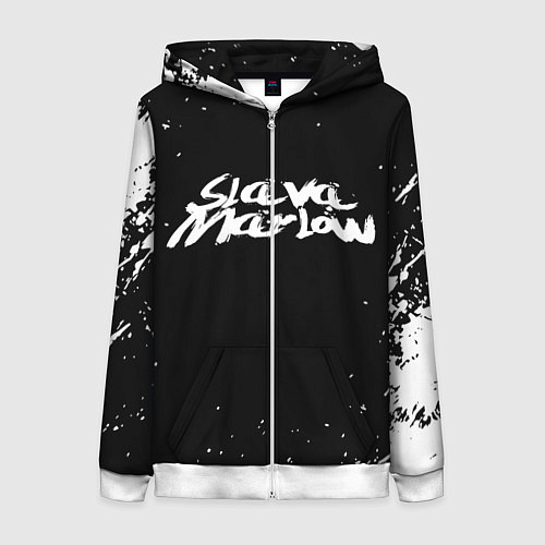 Женская толстовка на молнии Slava marlow / 3D-Белый – фото 1