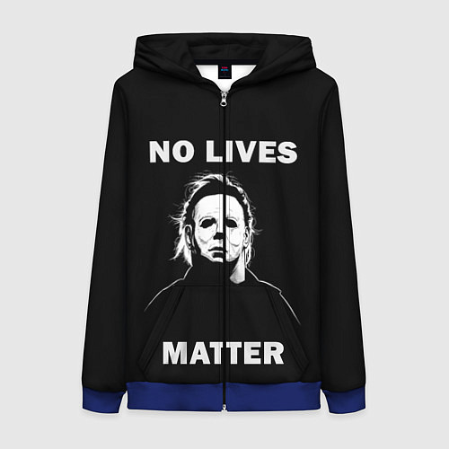 Женская толстовка на молнии MICHAEL MYERS / 3D-Синий – фото 1