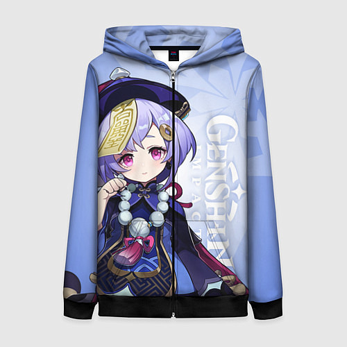 Женская толстовка на молнии GENSHIN IMPACT, ЦИ ЦИ, / 3D-Черный – фото 1