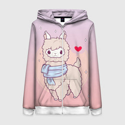 Толстовка на молнии женская Альпака, цвет: 3D-белый