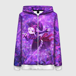 Толстовка на молнии женская Шалтир Бладфоллен, цвет: 3D-белый