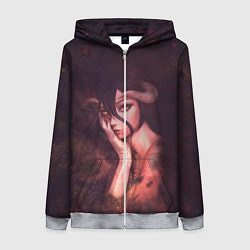 Толстовка на молнии женская Альбедо, цвет: 3D-меланж