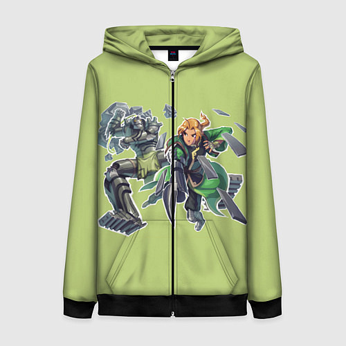 Женская толстовка на молнии Стальной Алхимик / 3D-Черный – фото 1