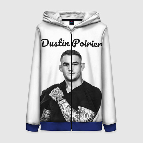 Женская толстовка на молнии Dustin Poirier / 3D-Синий – фото 1