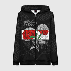 Женская толстовка на молнии Обещанный Неверленд Цветы Вида