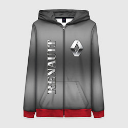 Толстовка на молнии женская RENAULT, цвет: 3D-красный