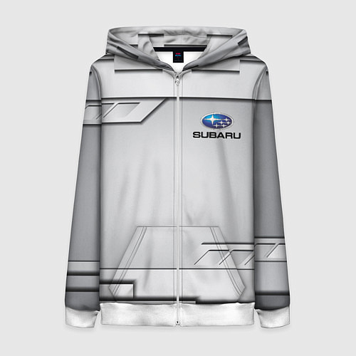 Женская толстовка на молнии SUBARU СУБАРУ / 3D-Белый – фото 1
