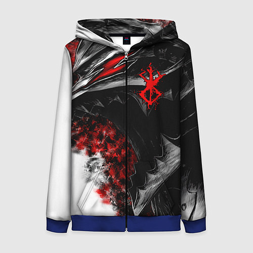 Женская толстовка на молнии BERSERK БЕРСЕРК / 3D-Синий – фото 1